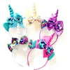 Wholesale 6 Colors sequin glitter headband Unicorn headband Unicorn party Supplies