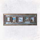 Natural Wood and Glass Material Multiple Collage Photo Frames