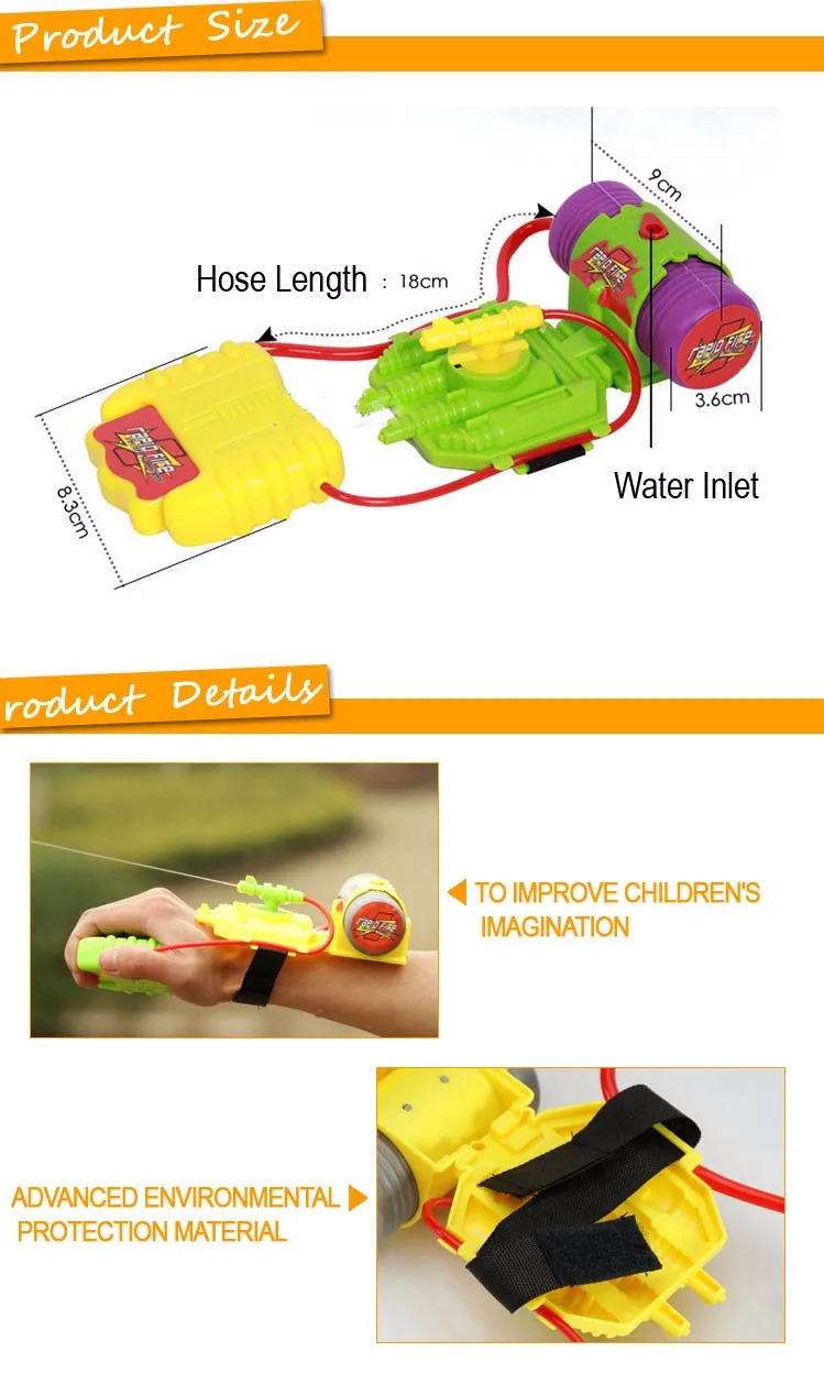 Outdoor Fun & Sports Hand Wrist Spray Shooter Water Gun Toy