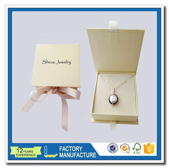 hot selling custom flocking hinge cardboard slide jewelry box