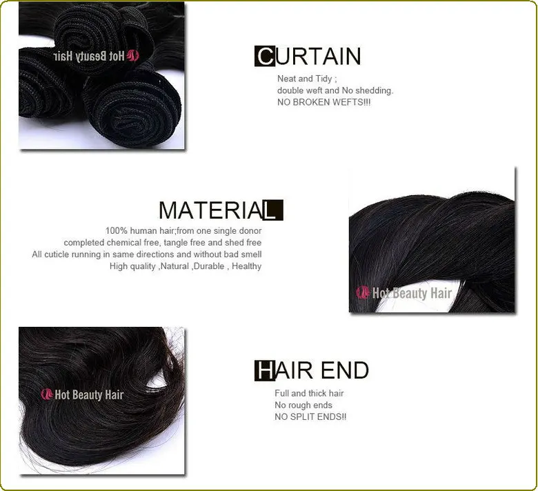 2014 New style 7A tangle free mixed color hair weave