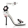 Hot new design flower effect italian sexy lady high heel sandals 2017