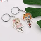 2016 Lovely Transparent Custom Anime Acrylic Keychain for promotional
