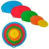 Silicone Food Grade Customized Pot Lids Lily Pad 6 Packs Round Food Containers Fully Covered Silicone Suction Cover Lids