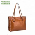 KID luxury women's vintage PU genuine leather tote bag