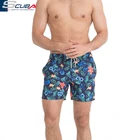 Excellent Supplier Wholesale Summer Mens Printed Shorts Swim Trunks Swimsuit Man Beachwear with Elastic Waist