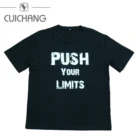 hot sale sublimation personality printing super soft jersey black T-shirt for men
