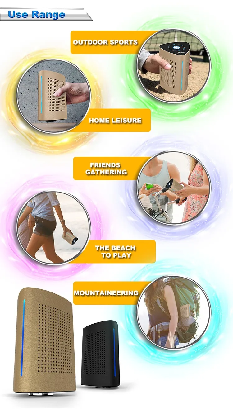 High Power Vibration Resonance bluetooth Speaker With 360 Degree Hifi Stereo ampifiers
