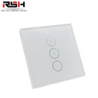 Wifi Smart Wall Switch EU Glass Panel Touch Light Led Wireless Remote Control Relay Timer Socket Plug Google Home
