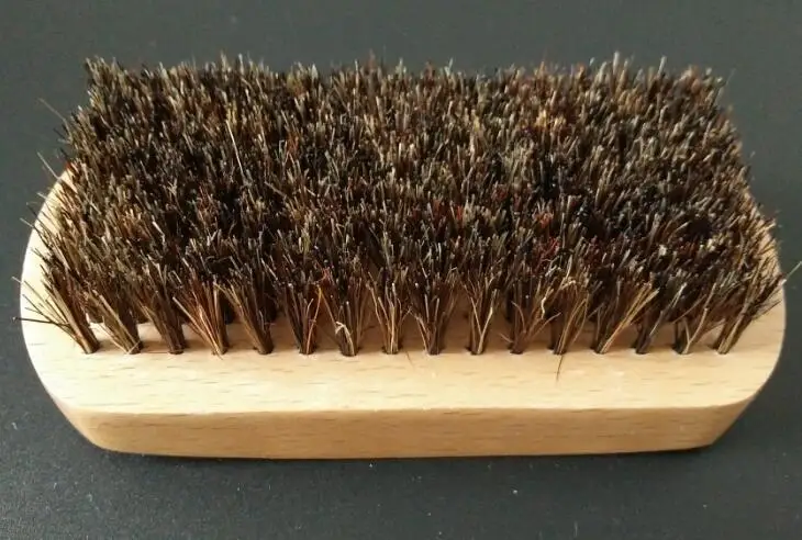 Stock Boar Bristle brush, square beech brush, male special beard brush, can engrave logo