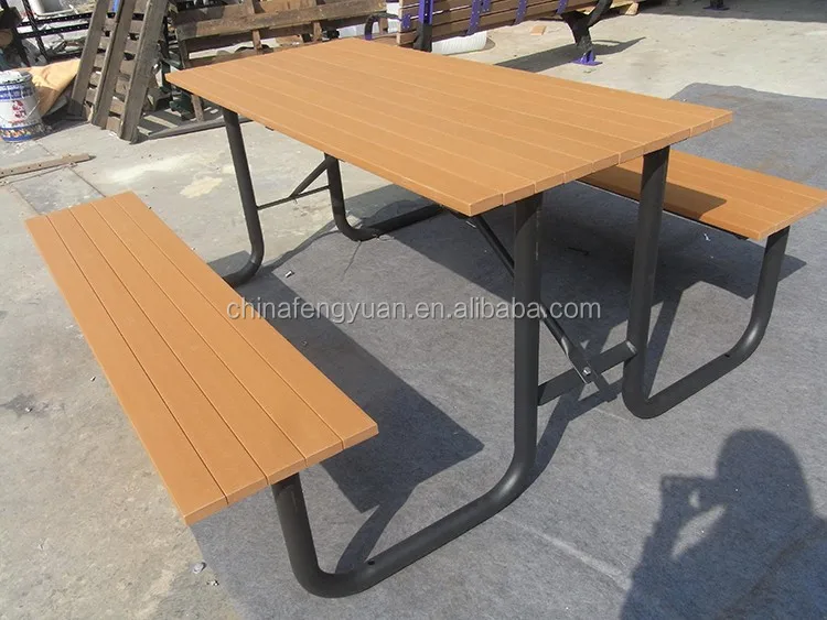 屋外ピクニックテーブル、プラスチックテーブルとベンチ、亜鉛メッキ鋼フレーム屋外テーブル仕入れ・メーカー・工場