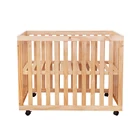 Housbay 4 IN 1 GROW UP BABY BED Safety Standard and Adjustable Baby Solid Wooden Crib and baby playpen bed with Wheels