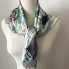 Best-selling Printed Silk Scarf Silk Square Scarves Logo Print Silk Scarf