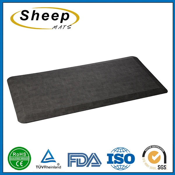 2016 New arrival anti-slip anti-fatigue pvc door no suction cup bath mat