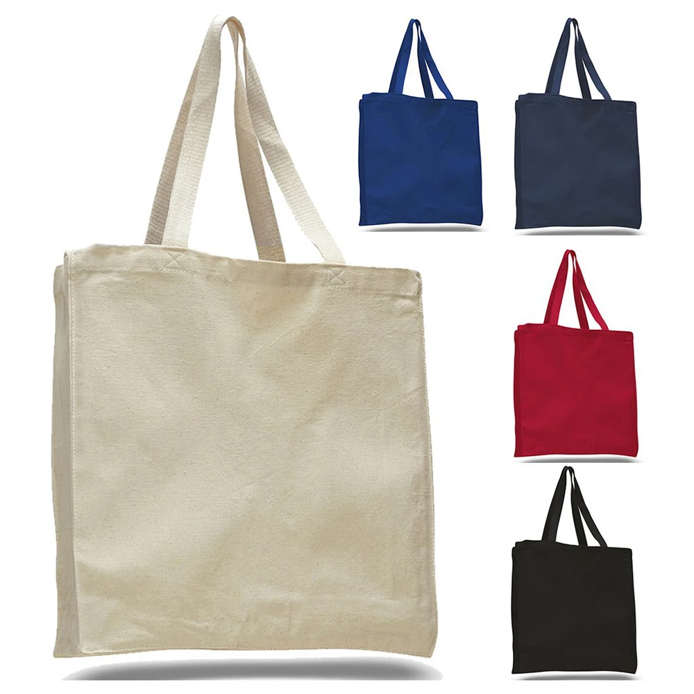 custom made shopping bags solid color custom printed canvas tote