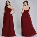 Ever-Pretty Ruched One Shoulder Evening Dress