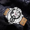 Watches Men Luxury Brand Leather Chronograph Watch,Stainless Steel Back Quartz Quality Watches, Relogio Masculino