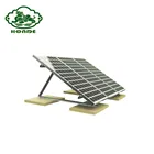 Solar Panel Ground Mounting Bracket Steel Structure Concrete Base Solar Ground Mounts Product