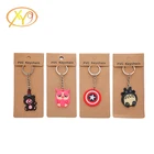 Fashionable classic cheap cartoon pvc rubber key ring / custom rubber keyring