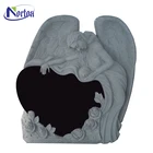Granite stone angel heart marble tombstone NTST-011Y