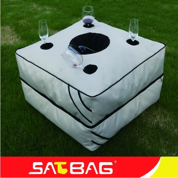 2016 New Design Drinking Cup Holder Beanbag Waterproof Bean Bag Table