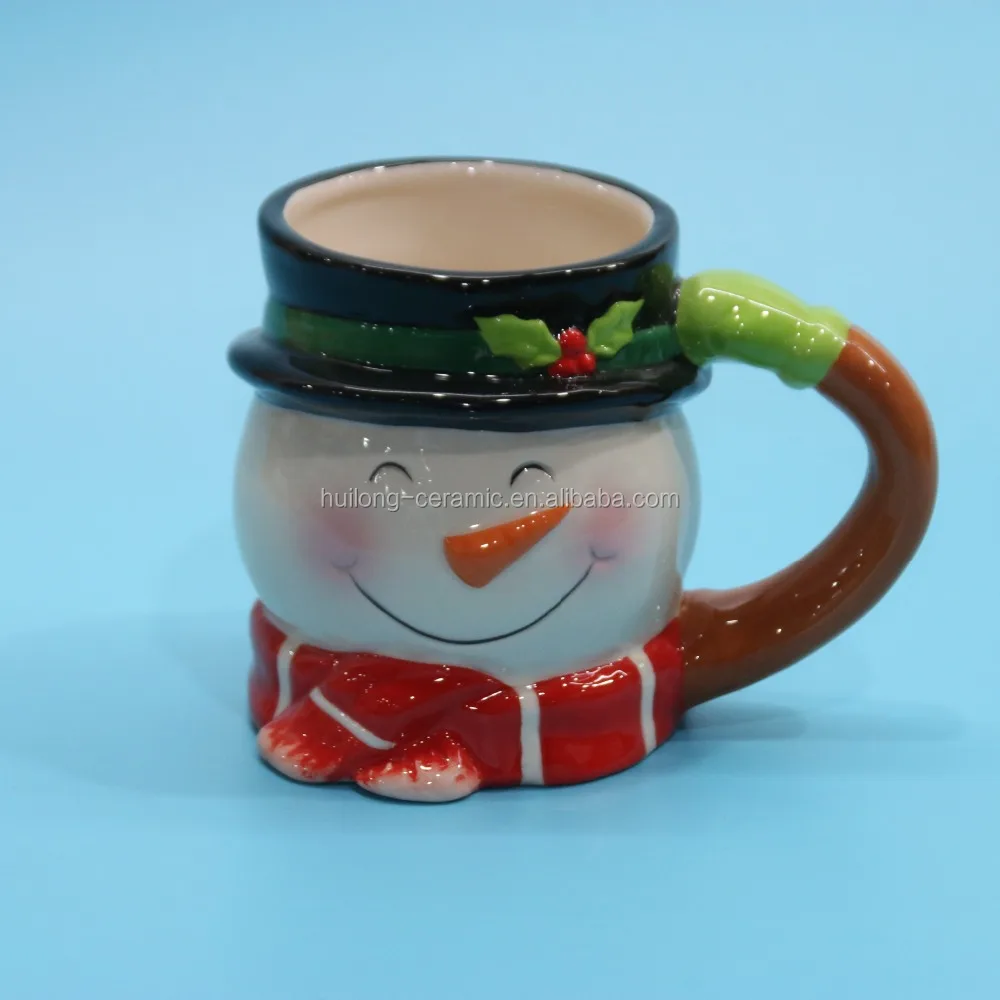christmas xmas snowman mugs unique shape ceramic coffee mugs