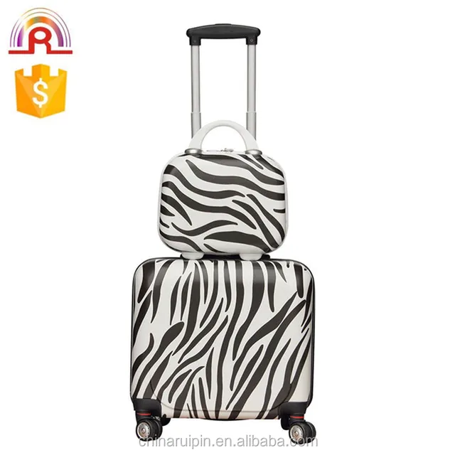 man woman favor travel luggage sets zebra line 2 bag 13"17&