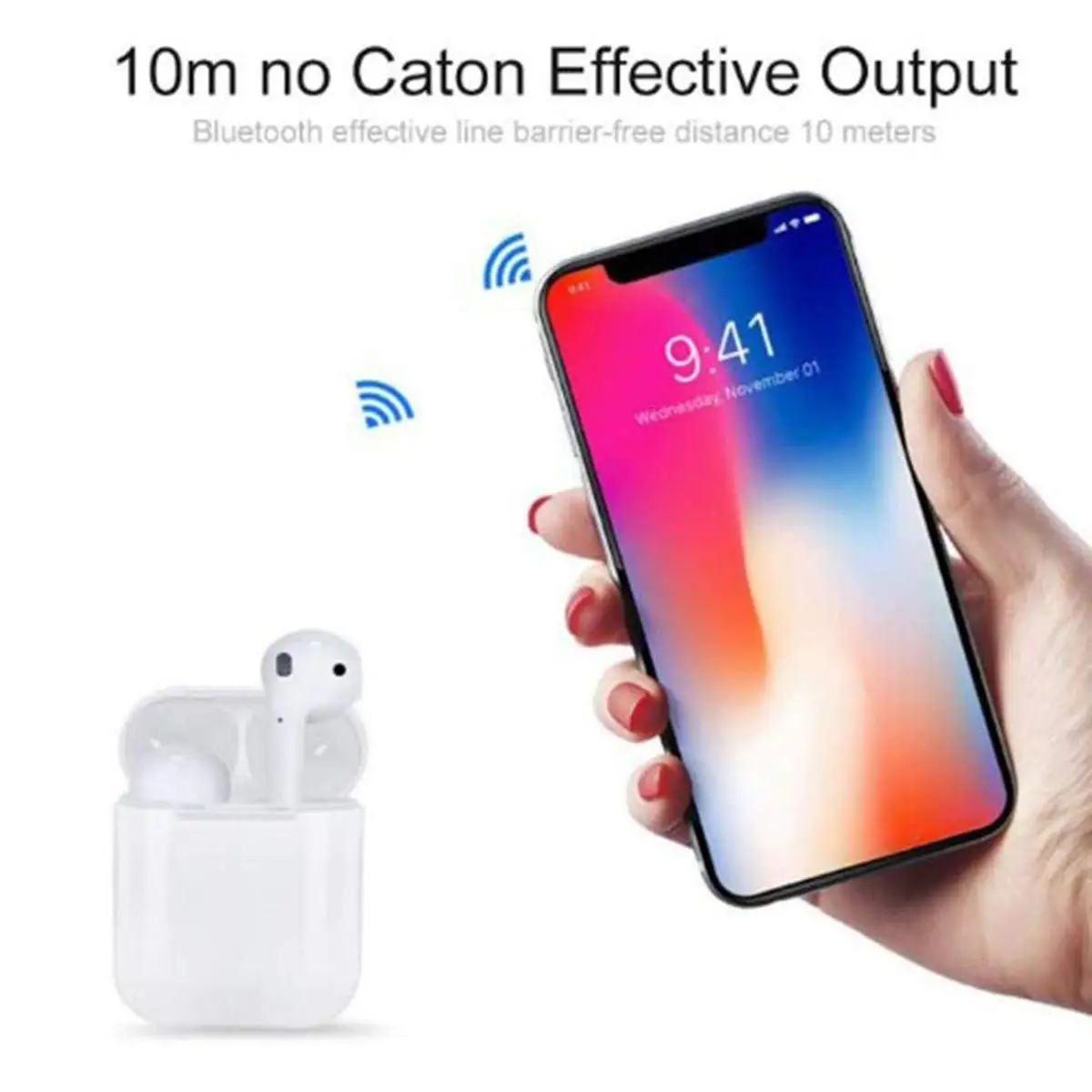 Thailand India Colombia Different Quality i12 Wireless Headset TWS Bluetooths Earbuds12 hours High Bass Music Headphones - ANKUX.COM