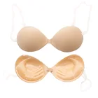 Durable Push Up Invisible Strapless Backless Adhesive Bra Bust up Lingerie With transparent belt
