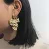Kaimei European amazon top seller 2018 2019 twisted retro earrings female abstract leaf irregular shaped earrings for girls