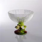 Hand Made Hot Sale Liuli K9 Crystal Crafts Fruit Bowl Multi-color