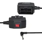 3.5m 2.5a 12V /24V/36V dc diagnostic 16pin OBD power cable with on-off switch for car GPS dash