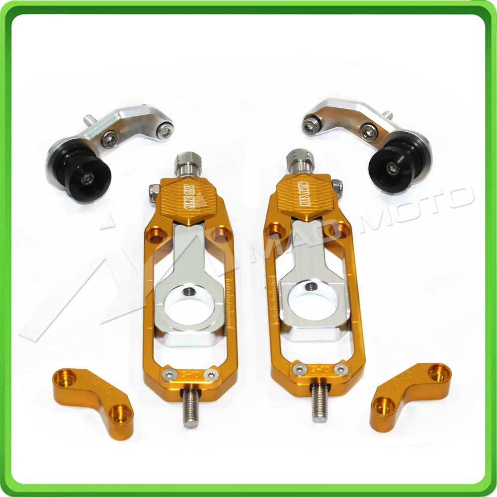 Chain Tensioner Adjuster with bobbins for HONDA CBR 1000 RR CBR1000RR 2008 2009 2010 2011 2012 2013 2014 2015 2016 Gold&Silver (12)