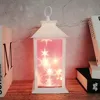 Fashion Home Decorative White and Pink LED lantern For Home and Party Pink Decorative Lantern with Star fairy Lights