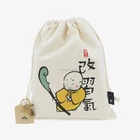 2018 factory custom promotional waterproof cheap canvas nylon polyester cotton drawstring bag for sports with pockets