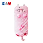 Thickening cute animal pink cat pattern baby sleeping bag