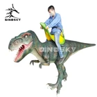 DSAR0001 Electric dinosaur car T-rex rides remote control coin operated in amusement, theme park
