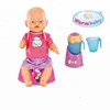 learning play electric juicer cooking games plastic toilet doll toy for girls