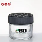 Proof 2oz Glass Jar Child Proof Cap 2oz 60g Clear Glass Weed Childproof Glass Jar