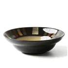 American retro porcelain noodle soup ramen bowl restaurant vegetable salad ceramic bowl