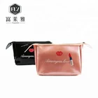 custom print glossy pvc cosmetic pouch lip makeup bag for girl