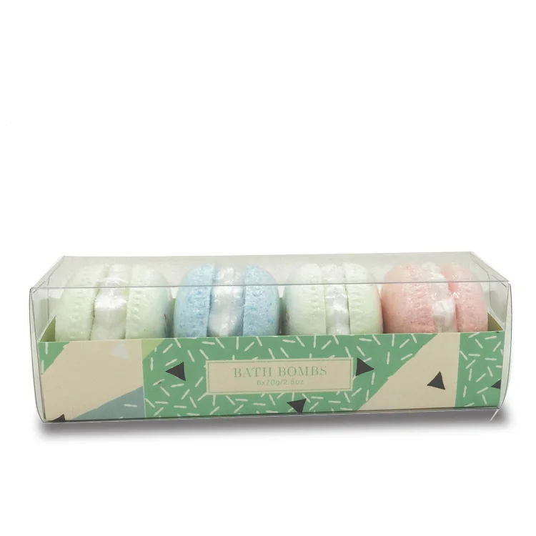 organic 4 pcs salt ball marcaron bath fizzer bath bomb set