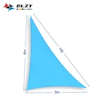 3x4x5m Triangle sun shade sail for garden storage shed