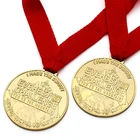 Wholesale Personalize Custom Gift Metal Gold Kids Cup Sport Awards Children Medal Medallion With Ribbon For Kids