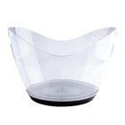 WYX1012 Large Champagne Ice Bucket Plastic 12L Led Light Transparent Custom Logo Ice Bucket For Bar