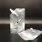 customized clear Sealable Liquid Food Container Reusable Produce orange juice pouch spout top