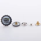 Custom made logo painting clothing button alloy metal snap buttons