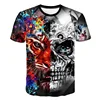 Handsome Mens Skull 3D Printing Tees Shirt Custom Short Sleeve T-Shirt Blouse Tops