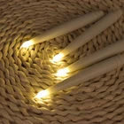 12pcs Battery Operated Flickering Flameless LED Taper Candles Lights With Clip