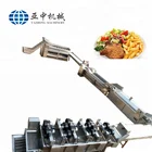 Complete Processing Gas Deep Fryer Cooking Cassava Potato Chips Making Machine Production Line Price